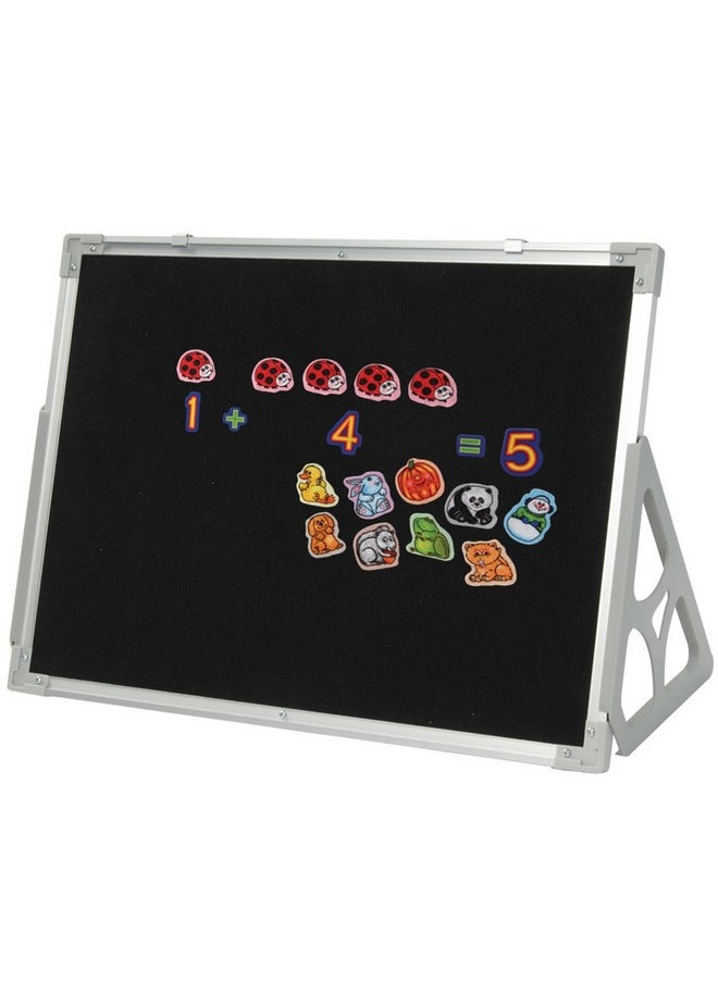 Constructive Playthings 3 'N 1 Magnetic Write And Wipe Reversible Whiteboard And Felt Board For Toddlers With Stand Classroom Supplies Hands On Learning Hang Or Free Standing Toddler Toys For 3+  - Image 3