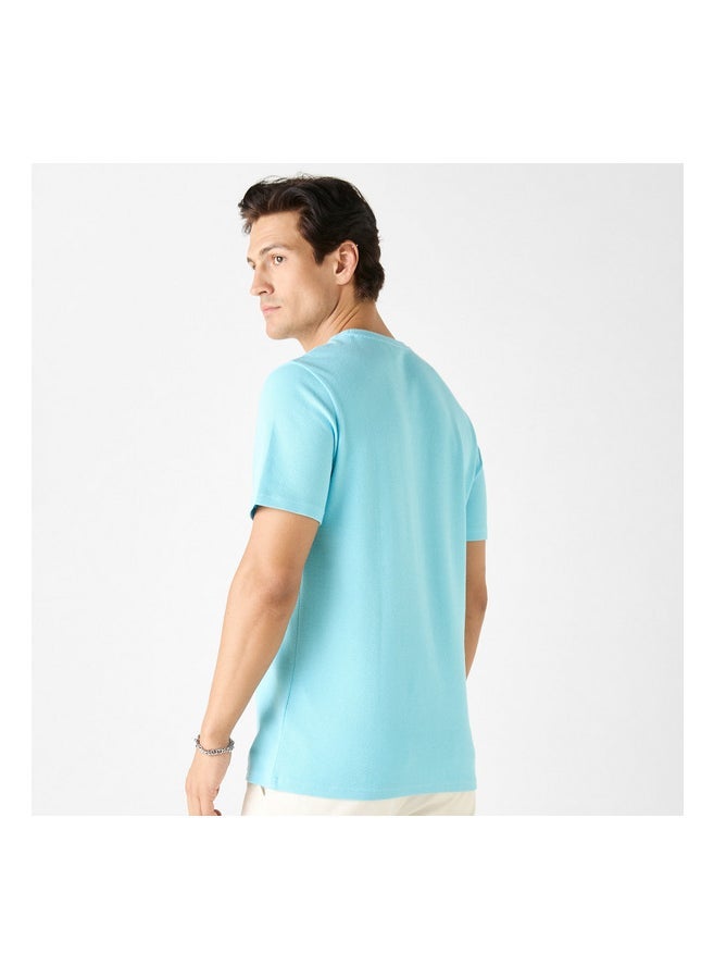 Iconic Textured Crew Neck T-Shirt  - Image 2