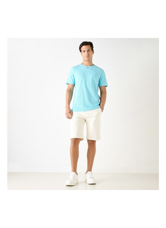 Iconic Textured Crew Neck T-Shirt  - Image 4