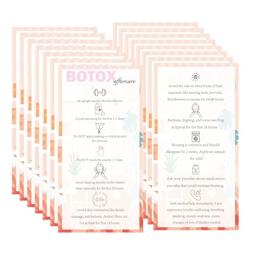 Pop Resin 100 Pack 2x35 Inch Botox Aftercare Card Facial Aftercare Instruction - Image 1