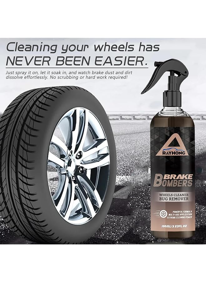 KASTWAVE Brake Bomber Wheel Cleaner, Powerful Non-Acid Truck & Car Wheel Cleaner Spray, Perfect For Cleaning Wheels And Tires, Alloy, Chrome And Painted Wheels, Car Wheel Cleaner - Image 4