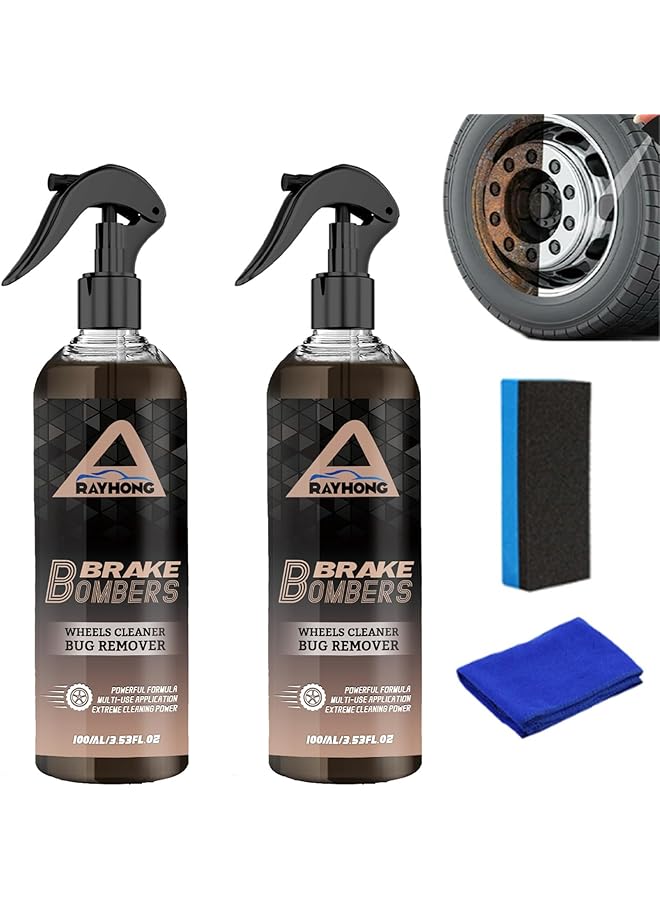 KASTWAVE Brake Bomber Wheel Cleaner, Powerful Non-Acid Truck & Car Wheel Cleaner Spray, Perfect For Cleaning Wheels And Tires, Alloy, Chrome And Painted Wheels, Car Wheel Cleaner - Image 1