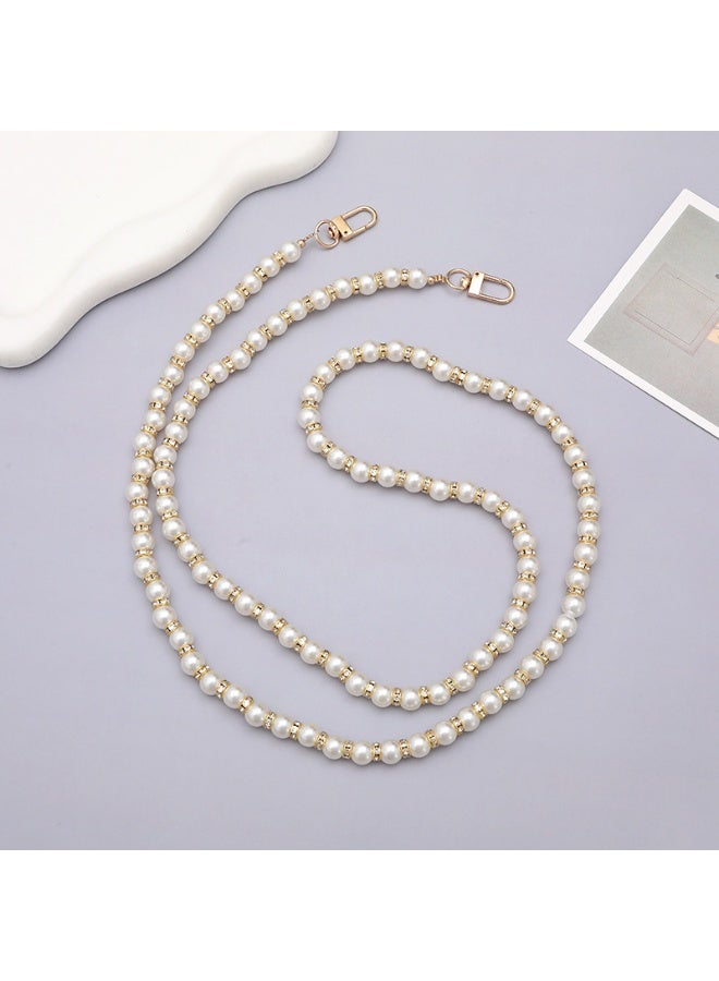 NIBEMINENT Phone Charm/ Chain Strap for Women Girls, Pearl Cross Body Cell Phone Case Lanyard Wrist Strap