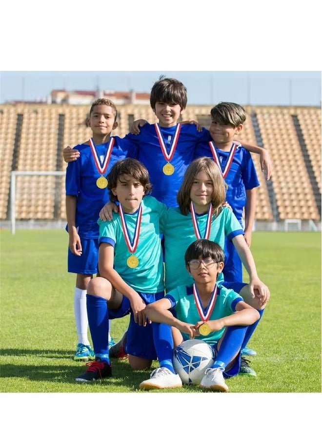 12 Pack Metal Soccer Medals with Ribbons, Gold Award Medals Winner Medals, Football Medals for Soccer Team Gifts, Soccer Games Party Favors Prizes for Children Adults, 2 Inches - Image 5