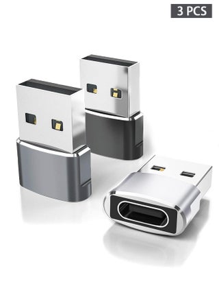 USB C Female to USB Male Adapter Pack of 3 Aluminum Shell for iPhone 15 14 13 12 11 Plus Pro Max, Samsung Galaxy S24 S23 S22 Ultra, Apple iWatch Watch Series 7 8 SE, AirPods, iPad - pzsku/ZD6FDF7C8BE34B7CA8920Z/45/_/1716878848/9fc0d461-4ff3-4eb7-a9df-baed847c6b50