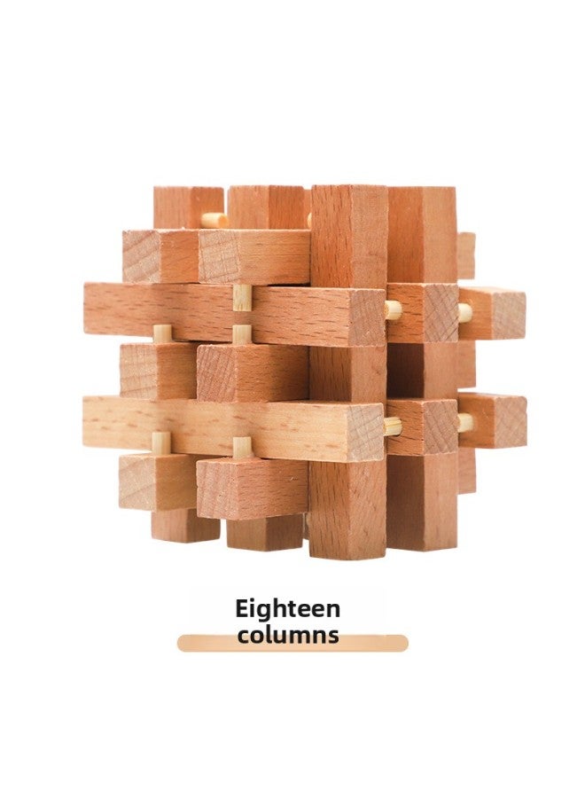 Classical Children's Educational Wooden Toy Blind Box Kongming Lock Luban Lock Adult Decompression Parent-Child Interactive Unlock Game