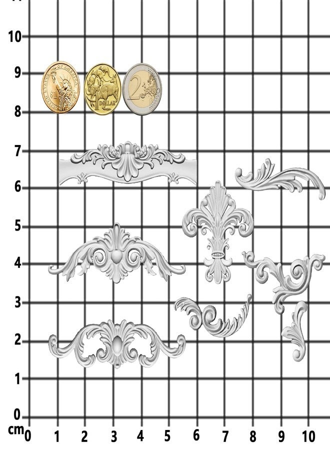FUNSHOWCASE Scrollworks Mold for Polyclay Air Dry Clay Plaster - Image 5