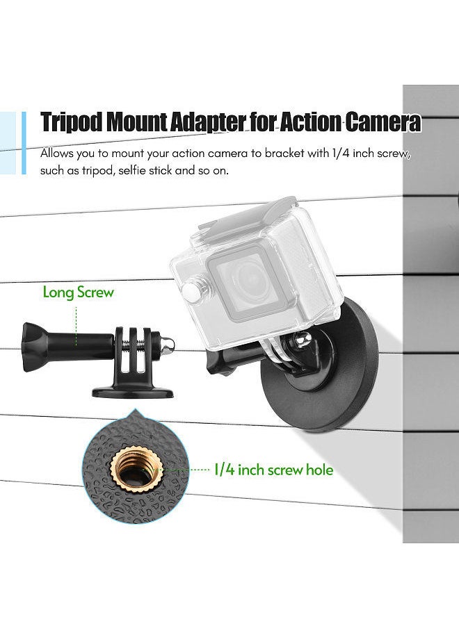 UURIG - UURIG BH-07 Mini Ball Head Camera Tripod Mount 1/4 Inch Screw with Magnetic Base Sports Camera Mount Adapter Replacement for DJI/ GoPro 11/10/9 Insta360 Action Cameras - Image 1