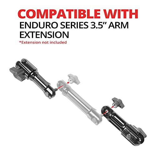 Tackform 7" Aluminum Arm with Dual 20mm Ball & Socket Joints. Expandable Elbow Joint. Thumbscrew for Quick Adjustment Enduro Series - Image 2