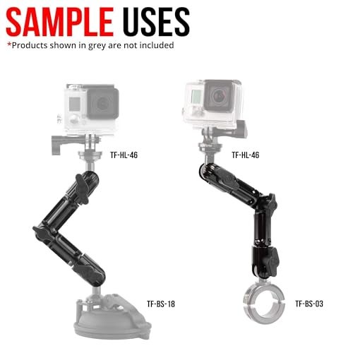 Tackform 7" Aluminum Arm with Dual 20mm Ball & Socket Joints. Expandable Elbow Joint. Thumbscrew for Quick Adjustment Enduro Series - Image 4