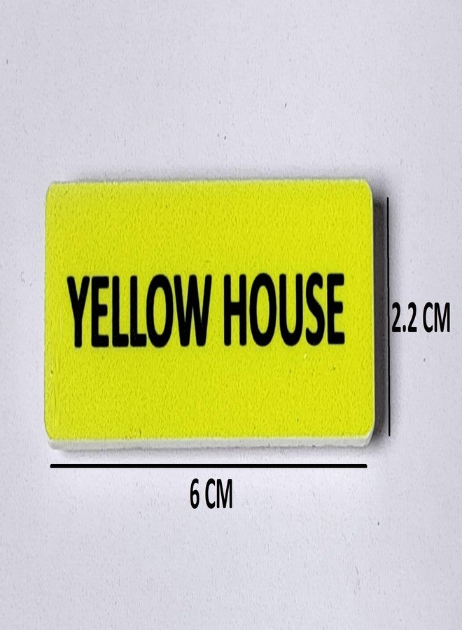MOREL CLASS YELLOW HOUSE BATCH IN YELLOW ACRYLIC PINBACK NAME BADGE USE FOR SCHOOL, COLLEGE |PACK OF 10| - Image 3