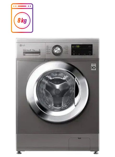 غسالة أوتوماتيك بمجفف، سعة 8 كجم، بمحرك أنفرتر، لون فضي - طراز F4J3TMG5P 8 kg F4J3TMG5P لون فضي