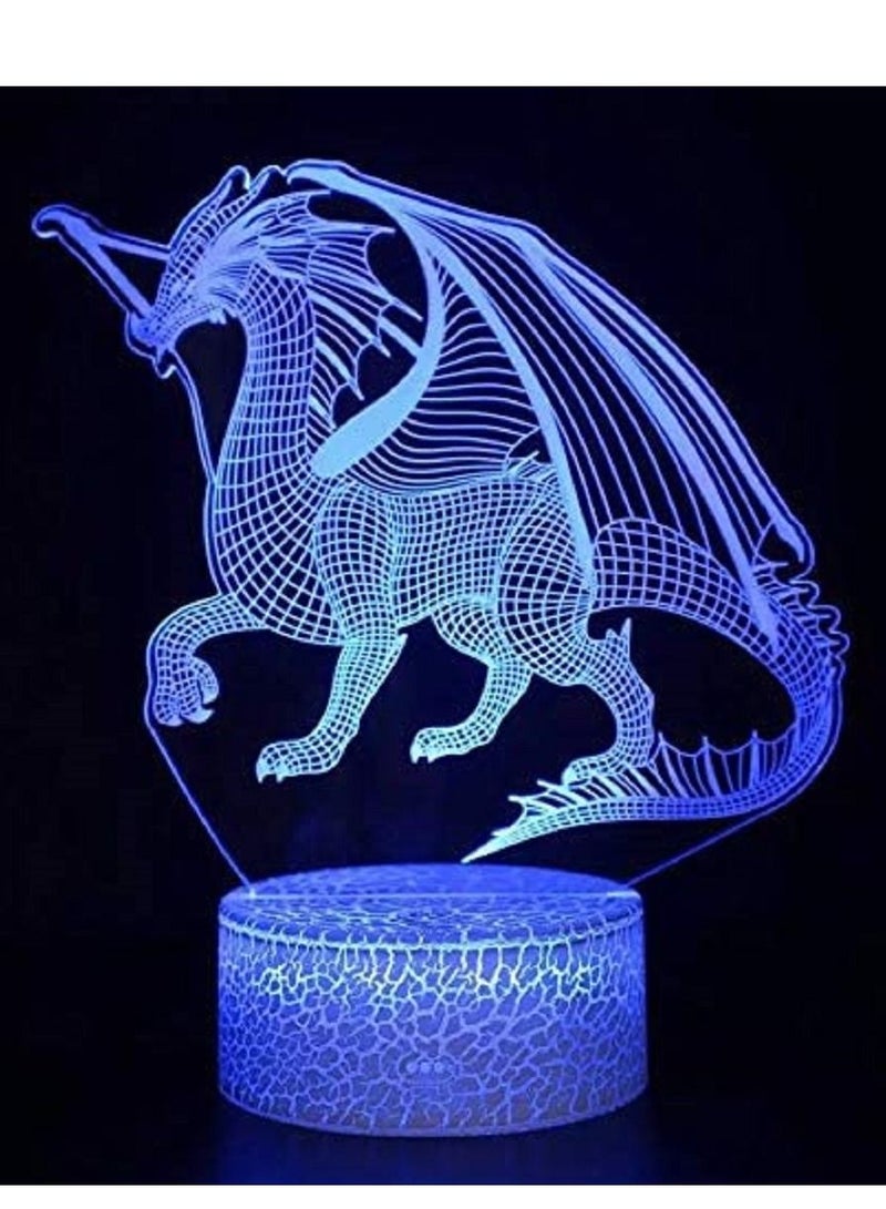 althiqahkey Beautiful sci-fi Dinosaur Base neon Light 3D Vision Light Multicolor Acrylic Night Light USB, led Light Home Decoration Gift - Image 1