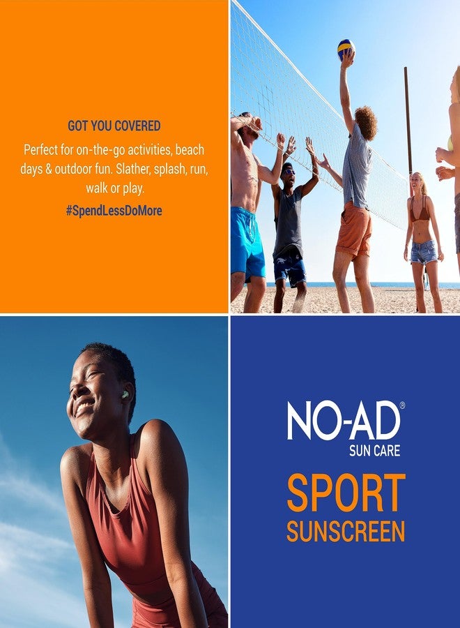 no ad NO-AD SPF 50 SPORT Sunscreen Lotion | Hypoallergenic | Broad Spectrum UVA/UVB Protection | Water Resistant | Octinoxate & Oxybenzone Free with moisturizing Vitamin E and Aloe 16oz | Pack of 2 - Image 3