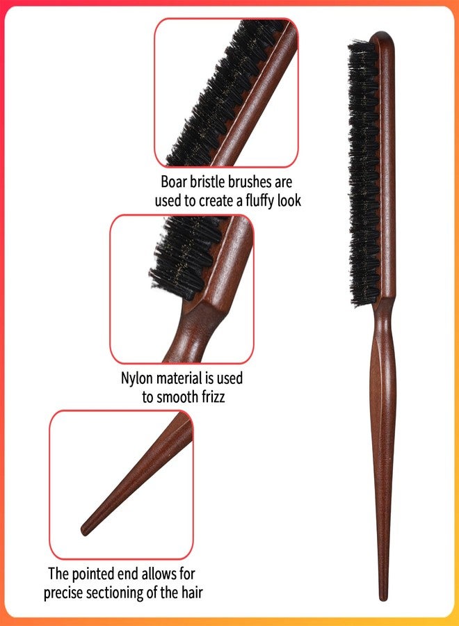 Psiriol 4 Pcs Hair Teasing Comb Set, Triple Teasing-Comb, Teasing Combs for Women, Professional Teasing-Comb with Rat Tail, Nylon Bristle Hair-Brush, Combs for Hair Styling (4 Styles) - Image 5