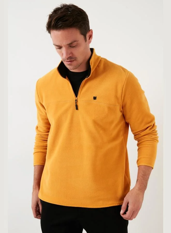 Buratti Buratti Slim Fit Anti-Pilling Non-Flapping Batwing Collar Cold-Resistant Brushed Fleece Men's POLAR 5906001