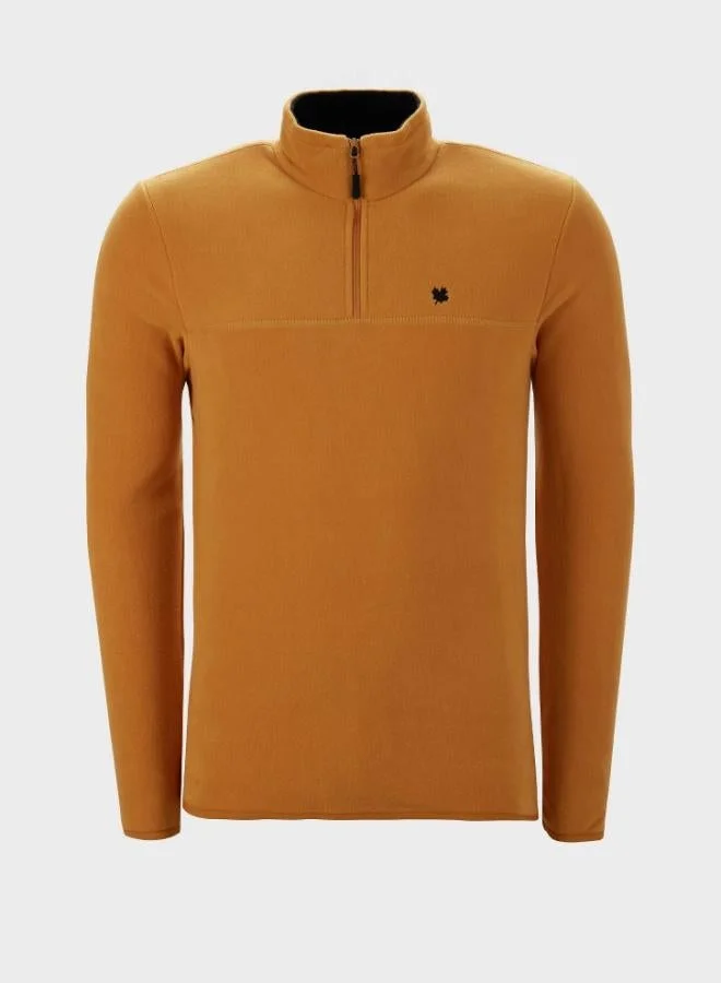 Buratti Buratti Slim Fit Anti-Pilling Non-Flapping Batwing Collar Cold-Resistant Brushed Fleece Men's POLAR 5906001