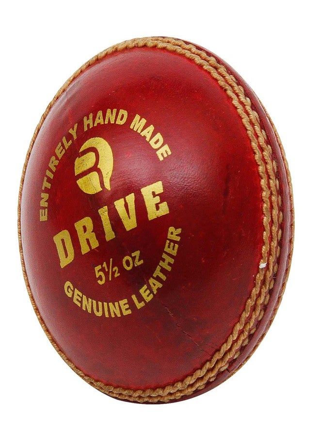 RMAX Red Drive-A Leather Cricket Ball (4 Part Ball, Pack of 1) - Image 1