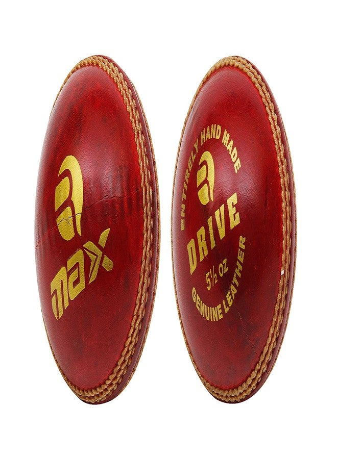 RMAX Red Drive-A Leather Cricket Ball (4 Part Ball, Pack of 1) - Image 5