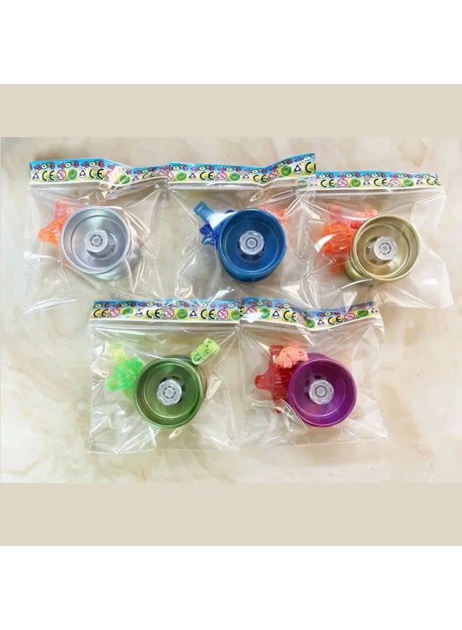 Children's Yoyo Toy Gift Alloy Diabolo Throwing Ball Plastic Coating China Made Small Gift Toy For Kids-Color:Frosted Yo-yo Small-Gold
