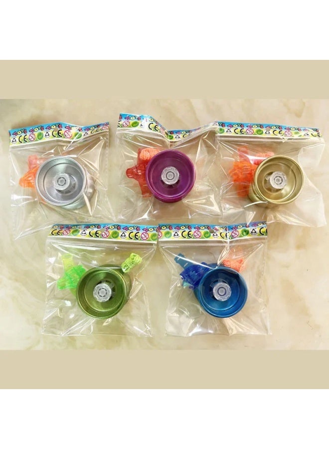 Children's Yoyo Toy Gift Alloy Diabolo Throwing Ball Plastic Coating China Made Small Gift Toy For Kids-Color:Frosted Yo-yo Small-Gold