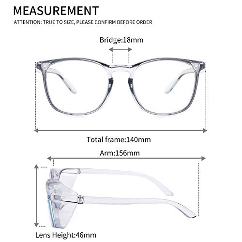 Alsenor Safety Glasses Anti Fog Goggles Protective Eyewear Blue Light Blocking Anti Dust UV Protection Glasses For Men Women (2 Pack(purple+Blue)) - Image 4