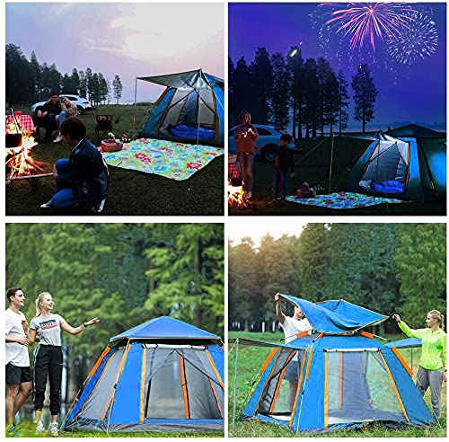 IRIS Instant Pop Up Camping Tents for 3-4 Person Family, Quick Set up Dome Tent, Windprooof Waterproof Camping Tents Rainproof Hiking Tent Sun Shelters Backpacking Tents for Outdoor Activities (Blue) - Image 3