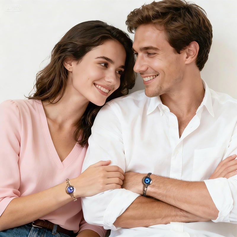 totwoo Long Distance Touch Bracelets for Couples, Smart Light & Vibration Love Jewelry, Long Distance Relationship Gifts for Girlfriend Her Him with Pink Gift Box, One-to-One Bluetooth Pairing via the Companion App - Image 5
