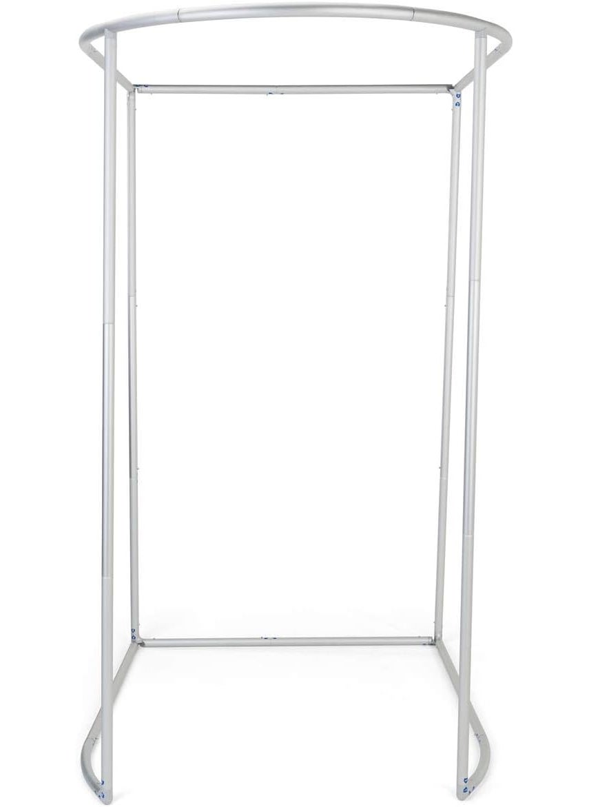 Displays2go Displays2go Portable Fitting Room with Aluminum Rod Freestanding Fitting Room for Boutique Retail Trade Show Includes Carrying Case SMSDRF  - Image 2