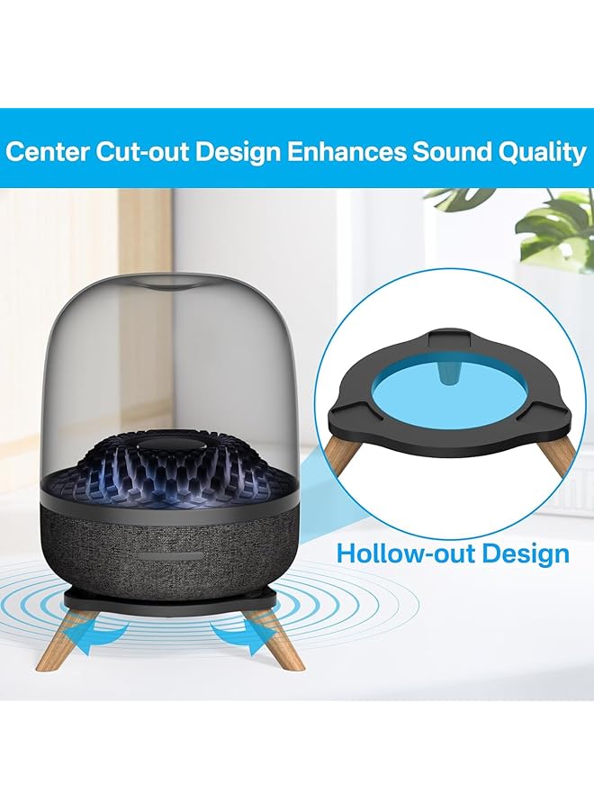 erorex Acrylic Speaker Desk Stand For Harman Kardon Aura Studio 3 And 4 Soundsticks 4 Space Saving Table Stand For Bluetooth Surround Sound Speakers - Image 3