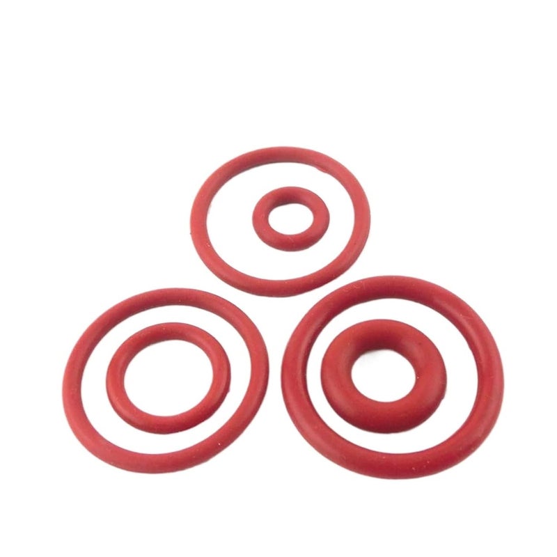 حلقات سيليكون حمراء على شكل حرف O، سدادة 10 قطع، سمك 4 مم، مقاس 155 × 147 × 4 مم - Image 1