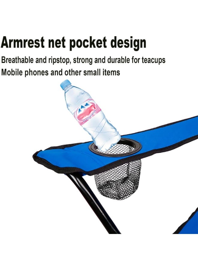 راكسوم كرسي تخييم قابل للطي مع حامل أكواب، خفيف الوزن وقابل للطي، مقعد حديقة شاطئي محمول، أحمر - Image 5