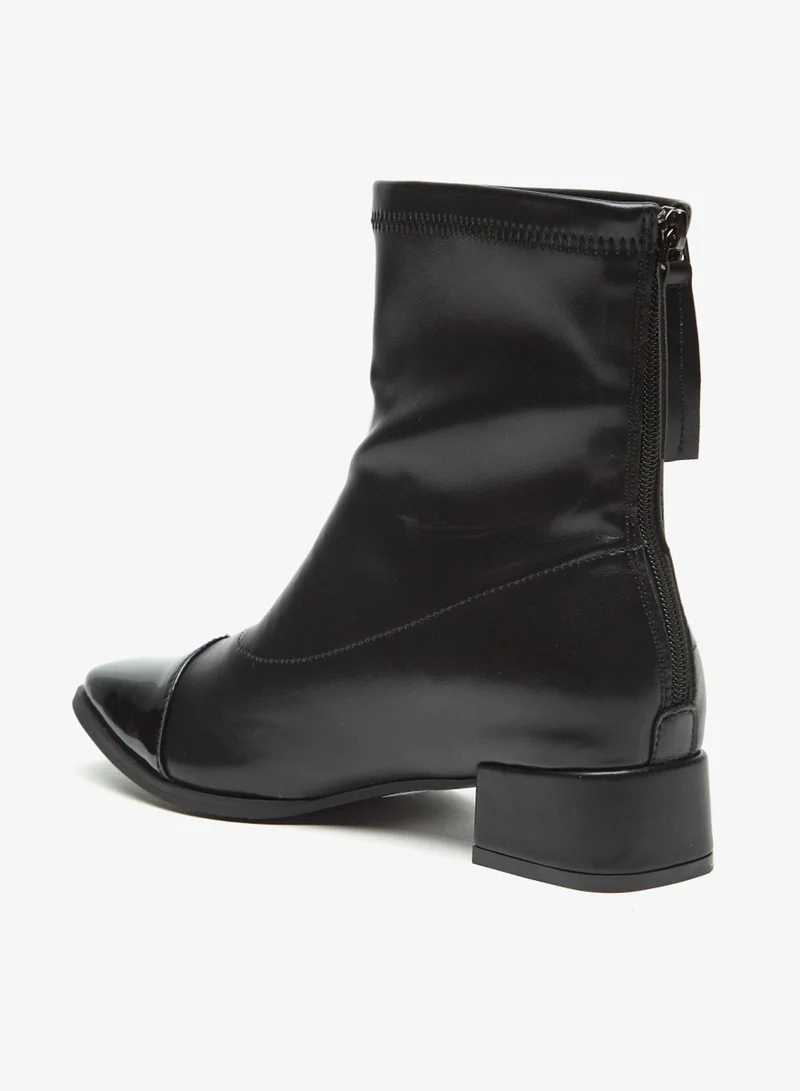 فلورا بيلا من شو إكسبرس Womens Solid Boots With Zip Closure And Block Heels By Shoexpress