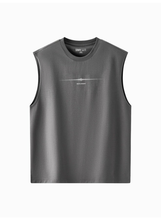 سيمير تيشيرت بدون أكمام بطبعات أمامية وخلفية للرجال - Image 1