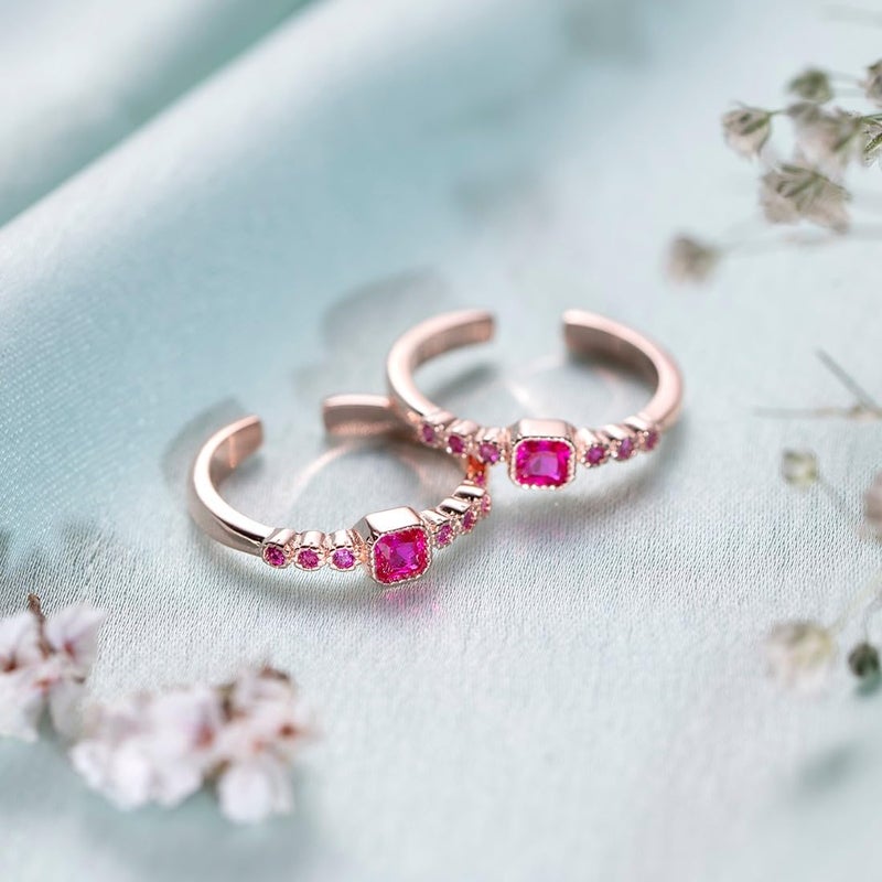 Zavya Studded 925 Pure Silver Toe Ring | Gift for Women | With Authenticity Certificate and 925 Hallmark - Image 2