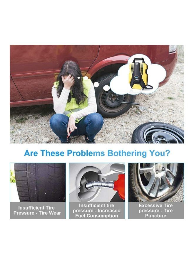 Digital Tyre Inflator with Larger Air Flow with Emergency Light - Image 2