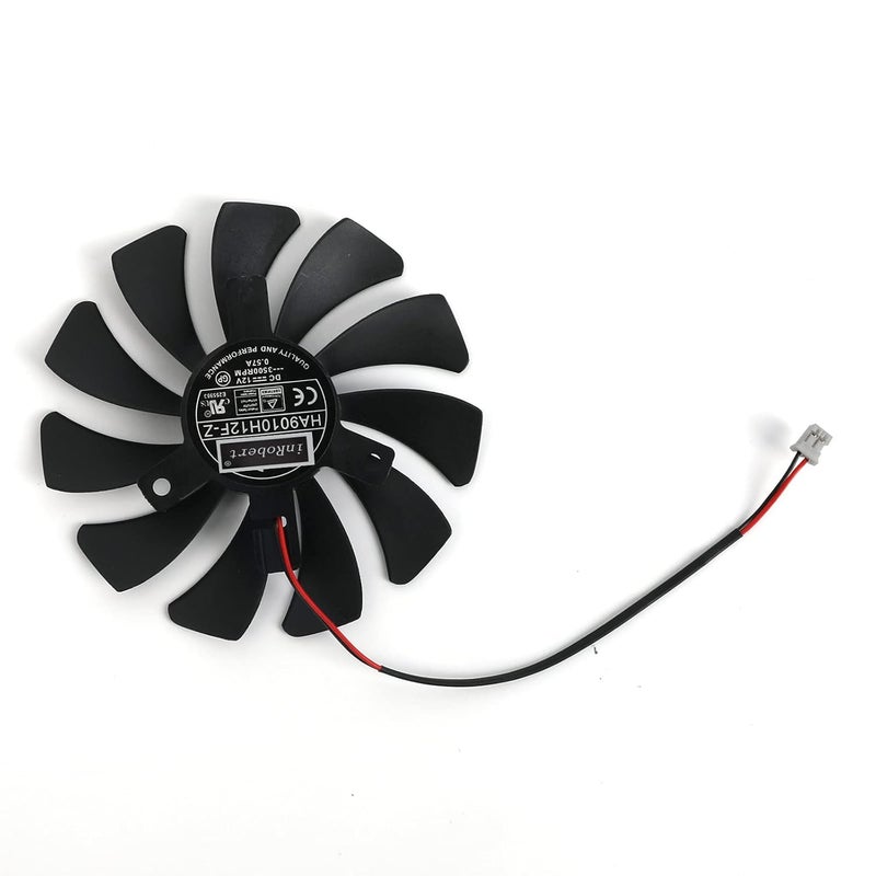 inRobert 85mm HA9010H12F-Z 12V 0.57A 2Pin GPU Fan for MSI GTX 1050 Ti Aero ITX Graphics Card (2Pin Power Connector) - Image 2