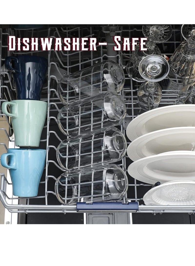 TYCOM Drinking Glasses with Bamboo Lids and Glass Straw, 500ml Beer Can Shaped Glass Cups, Tumbler Cup Ideal For Beer, Tea, Soda, Iced Coffee (6pc, 500ml) - Image 5