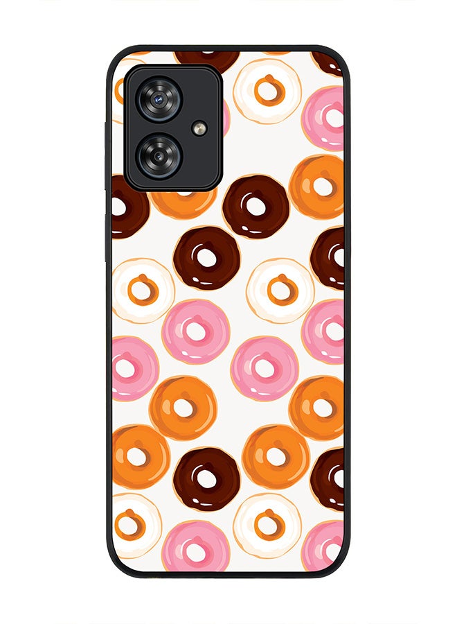 Stylizedd Rugged Black edge case for Motorola Moto G54 / Motorola Moto G54 Power / Motorola Moto G64 5G, Slim fit Flexible Anti Drop Thin Cover - Donut Drops - Image 1