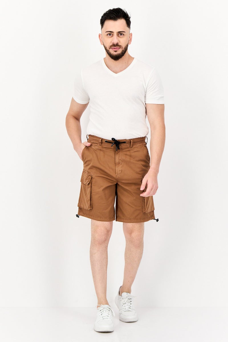 SALSA Men Solid Cargo Shorts, Brown - Image 4