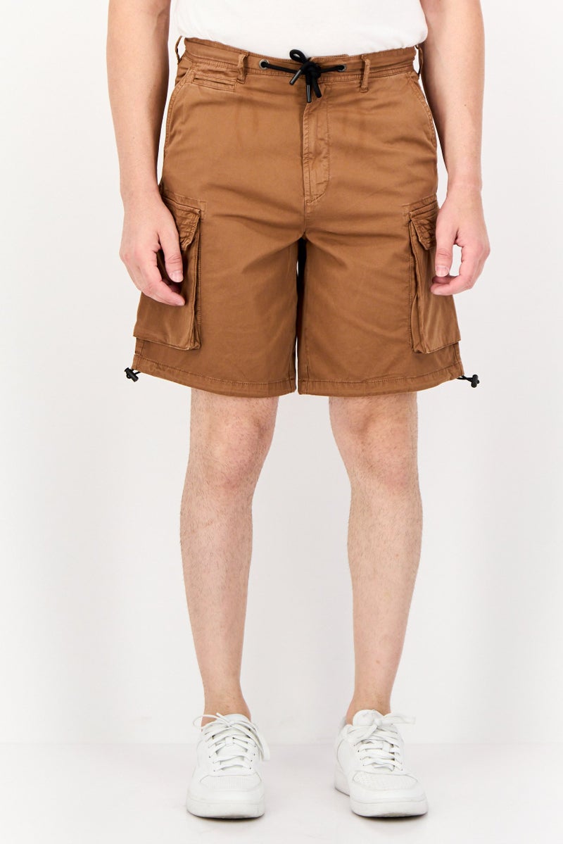 SALSA Men Solid Cargo Shorts, Brown - Image 1