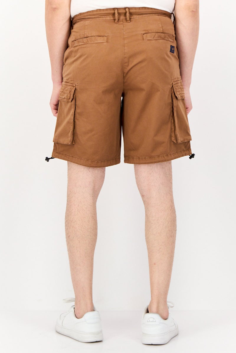 SALSA Men Solid Cargo Shorts, Brown - Image 3