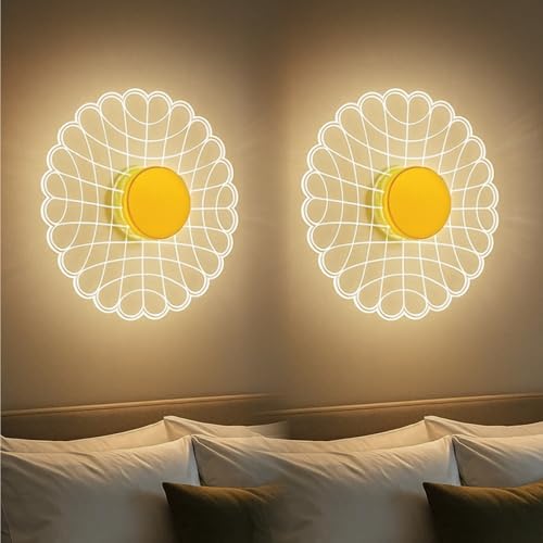 Lamp master Luxury Round Nest 3-Color LED Wall & Ceiling Light | Geometric Acrylic Lamp with Antique Gold Finish | Home Decorative Light, Modern Interiors Wall lamp for Living Room, Bedroom, Bedside - Image 1