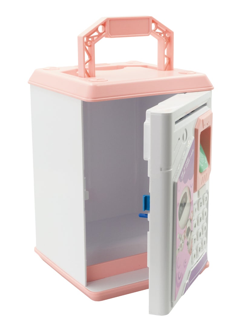 Volkano - Volkano Robo Vault Series Money Saving Vault for Kids, Money Coin Savings Bank, Fingerprint Scanner Lock and Password, Great Gift for Children Kids, Pink - Image 1