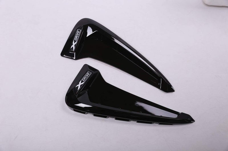 CHEYA Car Xdrive Emblem Shark Gills Side Air Flow Fender Vent Decoration Cover Trim for BMW X5 f15 X5M F85 2014-2018 (Black+White) - Image 3