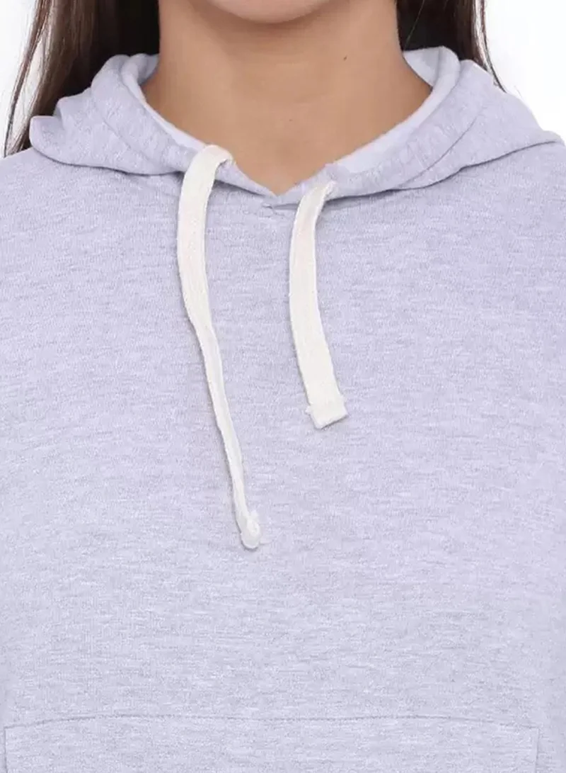 Campus Sutra Women's Moon Grey Ombre Pullover Hoodie