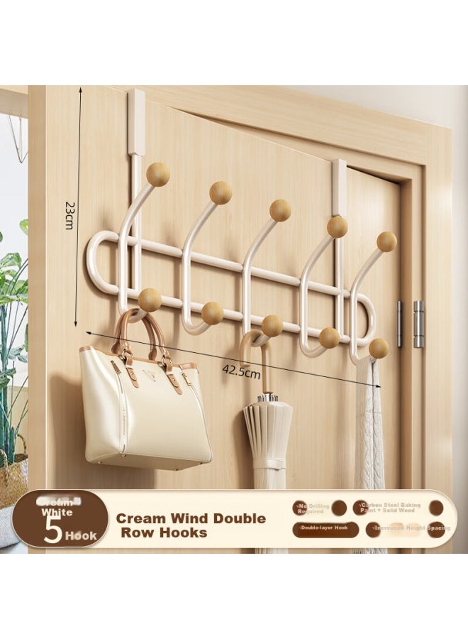 Jiadu Door Hook, Heavy-duty Load-bearing Coat Hook, No-drill Coat Rack, Wall-mounted Hat And Key Storage Rack