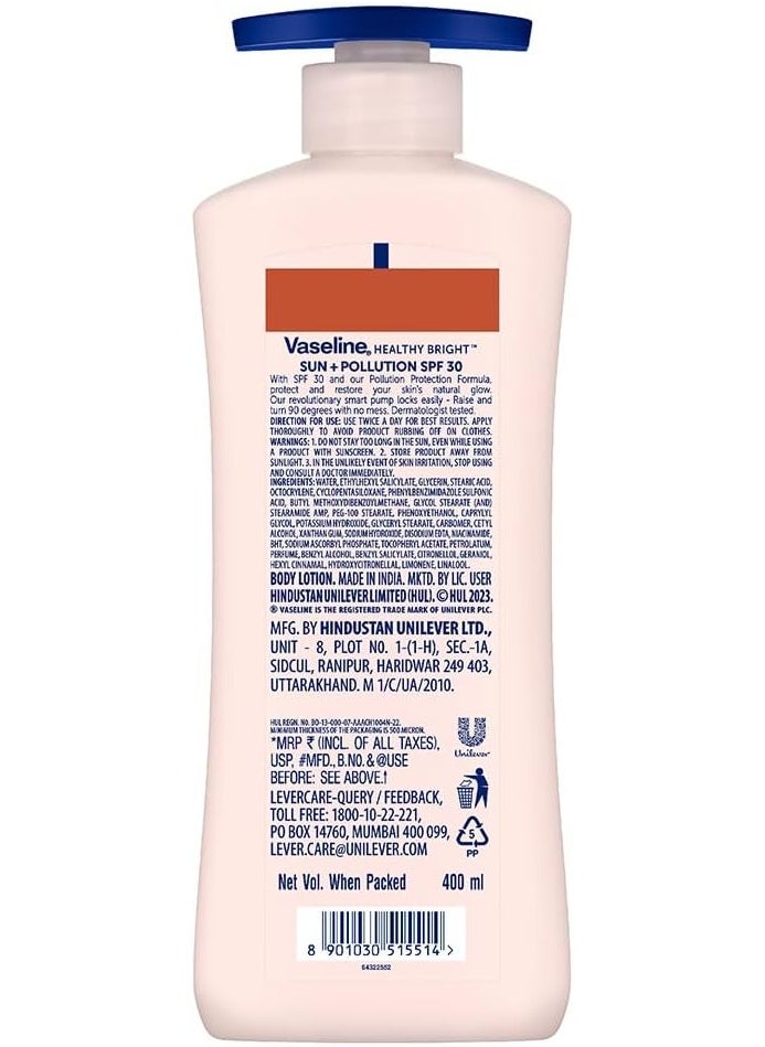 Generic - Vaseline Sun + Pollution Protection SPF 30 Body Lotion 400ml - Image 1