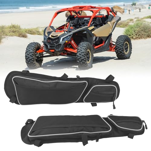 ZAMLIE X3 Door Bags, Front Door Storage Bag With Removable Knee Pads Wear Resistant Zippers For Can Am Maverick X3 MAX Turbo R X DS RS RR XMR XRC for 2017-2025 Storage Side Door Tool Bags, Pack of 2 - Image 1