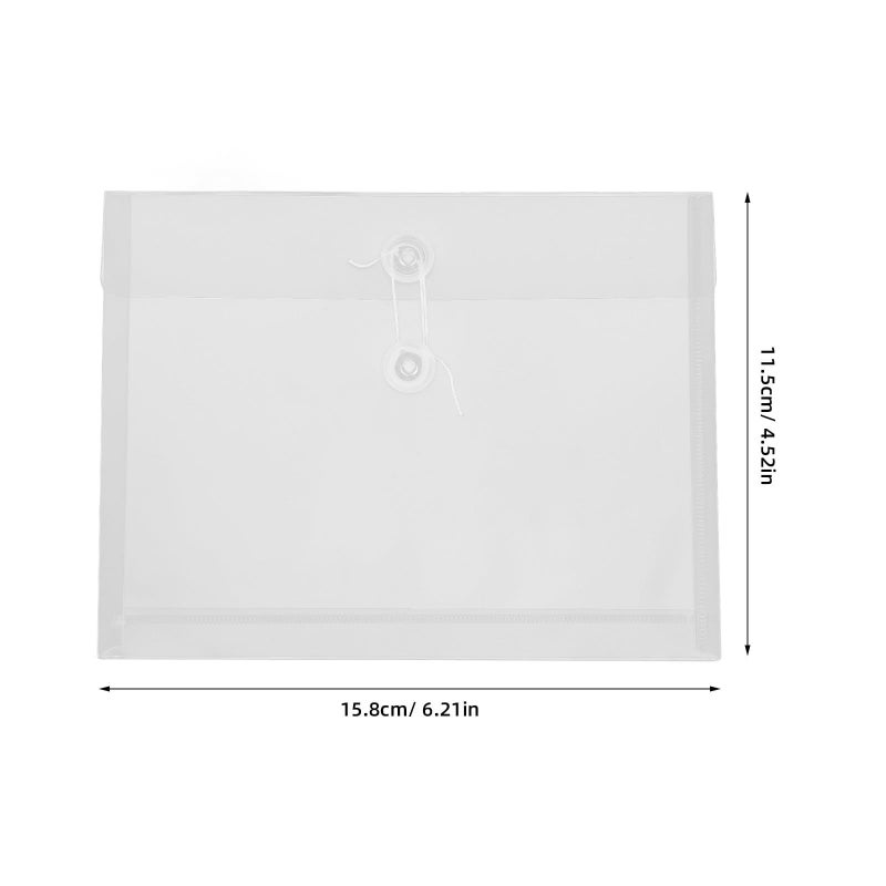 12 A6 Document File Folders Office School Storage Envelope Pouches 15.8x11.5cm - Image 3